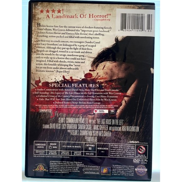 The Last House on the Left Movie DVD Collectors Edition Unrated Holographic - Picture 3 of 6